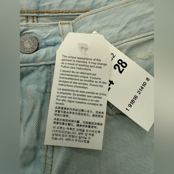 NWT Levi's 501 Cotton Ripped Tapered Juniors Women Jeans Size 24x28 - Picture 8 of 9